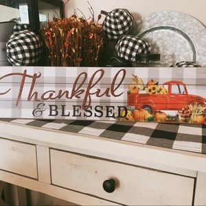 FALL Autumn Thankful Sign